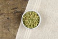 dried green pea in half Royalty Free Stock Photo