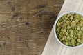 dried green pea in half Royalty Free Stock Photo