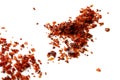 Dried ground red pepper and seeds isolated Royalty Free Stock Photo