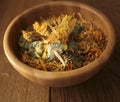 Dried herbal calendula