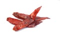 Dried hot chili peppers Royalty Free Stock Photo