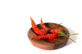 Dried Hot Chili Peppers Isolated Royalty Free Stock Photo
