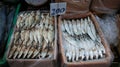 Dried indian mackerel fish in the dried seafood market