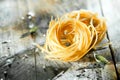 Dried Italian linguine pasta Royalty Free Stock Photo