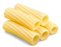 Dried italian pasta macaroni isolated on white Royalty Free Stock Photo