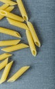 Dried Italian penne rigate pasta