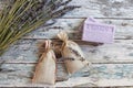 Dried lavender and lavender soap