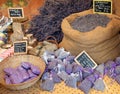 Dried lavender sachets basket.