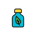 Dried leaf icon. Simple color with outline vector elements of healing plant icons for ui and ux, website or mobile application