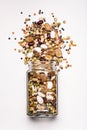 Dried legumes in glass jar Royalty Free Stock Photo