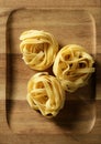 Dried macro noodles yellow pasta, studio shot