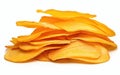 Dried Mango Slices on White Background Royalty Free Stock Photo