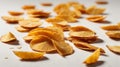 Dried mango slices on a white background. Isolated Royalty Free Stock Photo