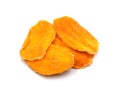 Dried mango on white background Royalty Free Stock Photo