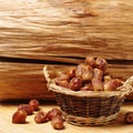 Dried Mazafati dates close-up