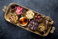 Dried medical healing herbs and herbal tea