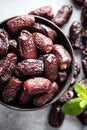 Dried Medjool Dates In Bowl