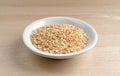 Dried minced garlic in a small bowl Royalty Free Stock Photo