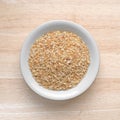 Dried minced garlic in a small bowl Royalty Free Stock Photo