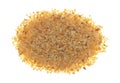 Dried minced garlic on a white background