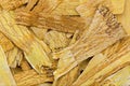 Dried Mongolian milkvetch, known as huang qÃÂ­ used in traditional Chinese medicine