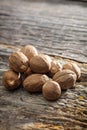 Dried nutmeg seeds