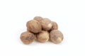 Dried nutmeg seeds Royalty Free Stock Photo
