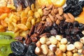 Dried Nuts and Fruits Collection Royalty Free Stock Photo