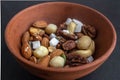 Vitamine mixture of dried nuts and coconut