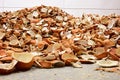 Dried orange peel background Royalty Free Stock Photo