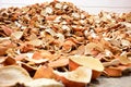 Dried orange peel food theme background Royalty Free Stock Photo