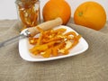Dried orange peel from organic oranges Royalty Free Stock Photo