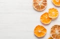 dried orange slices arranged