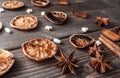 Dried oranges, cinnamon sticks and anise stars