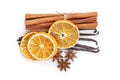 Dried oranges with cinnamon vanilla and anise