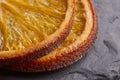 Close-up of delicious dried orange slices