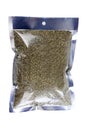 Dried oregano in packaging foil Royalty Free Stock Photo