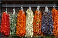 Dried organic vegetables in Turkey-Diyarbakir bazaar.