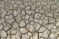 A dried out and cracked riverbed