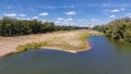 Dried out meander of the Elbe in Magdeburg in Summer Royalty Free Stock Photo