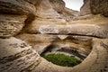 A dried out waterfall in the Canyon de los Perdidas. Nazca Desert, Ica, Peru Royalty Free Stock Photo