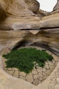 A dried out waterfall in the Canyon de los Perdidas. Nazca Desert, Ica, Peru Royalty Free Stock Photo