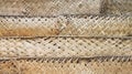 Dried palm leaf braid wall, natural background Royalty Free Stock Photo