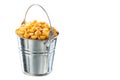 Dried peas in a bucket Royalty Free Stock Photo
