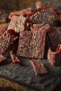 Dried Peppered Beef Jerky Royalty Free Stock Photo
