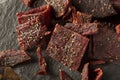 Dried Peppered Beef Jerky Royalty Free Stock Photo