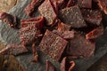 Dried Peppered Beef Jerky Royalty Free Stock Photo