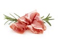 Dried pig meat slices. Delicatess. Royalty Free Stock Photo