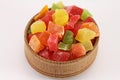 Dried pineapple(candied fruits) in a circular form