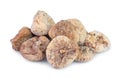 Dried pitted figs isolated Royalty Free Stock Photo